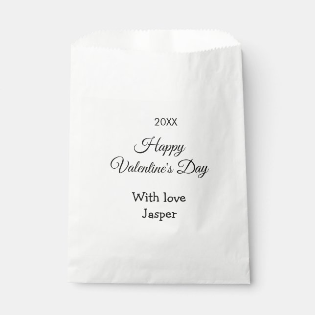 Happy Valentine's day name love simple year stylis Geschenktütchen (Vorderseite)