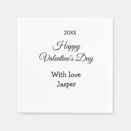 Happy Valentine's day name love simple year stylis Serviette