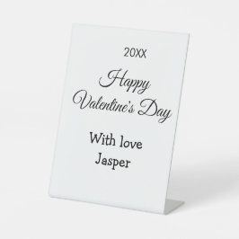 Happy Valentine's day name love simple year stylis Sockelschild
