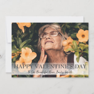 Happy Valentines Day, Nana, Oma simple Foto Feiertagskarte