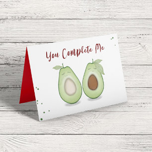 Happy Valentine's Day Niedlich Funny Simple Avocad Karte