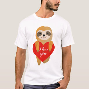 Happy Valentine's Day   Niedlich Heart Sloth T-Shirt