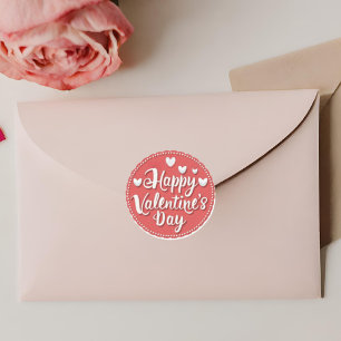 Happy Valentine's Day Niedlich Playful Holiday Sti Runder Aufkleber