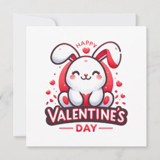 Happy Valentine's Day Niedliches Kaninchen