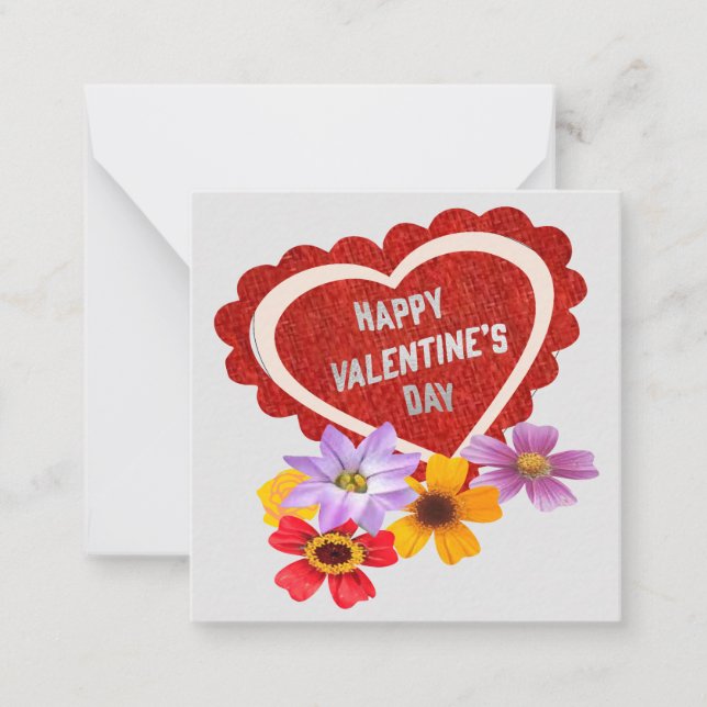 Happy Valentine's Day Note Card: Mitteilungskarte (Vorderseite)