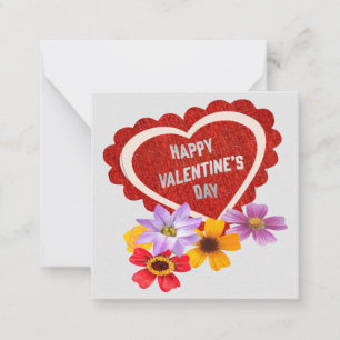 Happy Valentine's Day Note Card: Mitteilungskarte