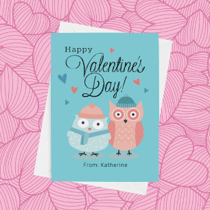 HAPPY VALENTINE'S DAY Owl Hearts