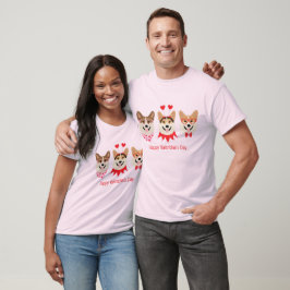 Happy Valentines Day Pembroke Welsh Corgi Hunde T-Shirt