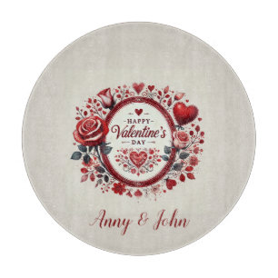 Happy Valentine's Day Personalisiert Cutting Board Schneidebrett