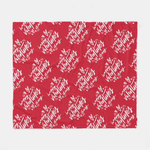 Happy Valentine's Day Personalisiert Name Text Fleecedecke