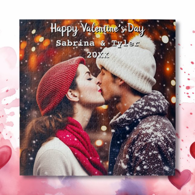 Happy Valentine's Day Personalisiertes Foto & Name (Von Creator hochgeladen)