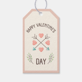 Happy Valentines Day - Pfeile Geschenkanhänger