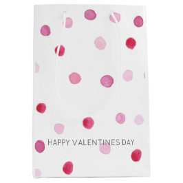 HAPPY VALENTINES DAY Pink Polka Dots Sweet Liebe Mittlere Geschenktüte