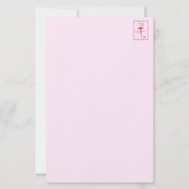 Happy Valentine's Day Pink Stationery Briefpapier