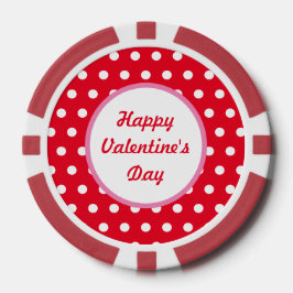 Happy Valentine's Day Poker Chips (rot & weiß)