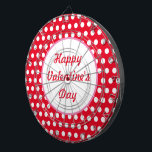 Happy Valentine's Day Polka Dot Dartboard (rot) Dartscheibe<br><div class="desc">Ein schöner Valentinstag... im Vintagen Stil... Roter Hintergrund mit weißen Polka-Punkten.. weißer Mittelkreis mit roten Buchstaben... rosa Akzente... Eine tolle kleine Geschenkidee... Party-Spiel.. für den Valentinstag... Hänge im Spielzimmer... Bar... ... ... ... ... ... ... ... ... ... ... ... ... ... ... ... ... ... ... ... ... ......</div>