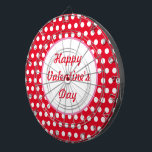 Happy Valentine's Day Polka Dot Dartboard (rot) Dartscheibe<br><div class="desc">Ein schöner Valentinstag... im Vintagen Stil... Roter Hintergrund mit weißen Polka-Punkten.. weißer Mittelkreis mit roten Buchstaben... rosa Akzente... Eine tolle kleine Geschenkidee... Party-Spiel.. für den Valentinstag... Hänge im Spielzimmer... Bar... ... ... ... ... ... ... ... ... ... ... ... ... ... ... ... ... ... ... ... ... ......</div>