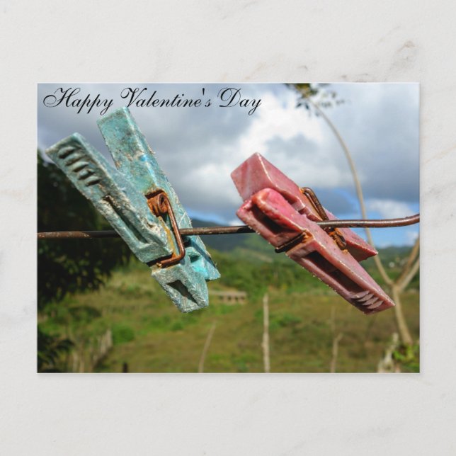 Happy Valentine's Day Postcard Feiertagspostkarte (Vorderseite)