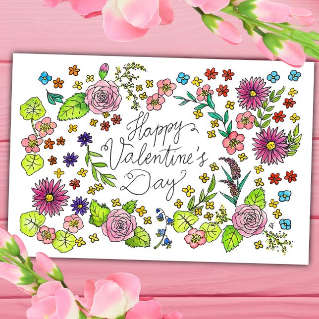 Happy Valentine's Day Postcard von Nicole Janes Postkarte (Von Creator hochgeladen)