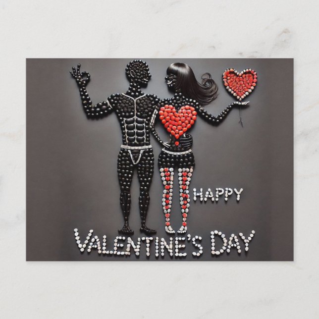 Happy Valentines Day Postkarte (Vorderseite)