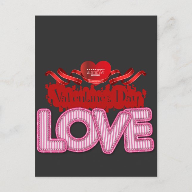 Happy Valentines Day Postkarte (Vorderseite)