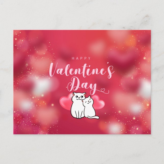 Happy Valentine's Day Postkarte (Vorderseite)