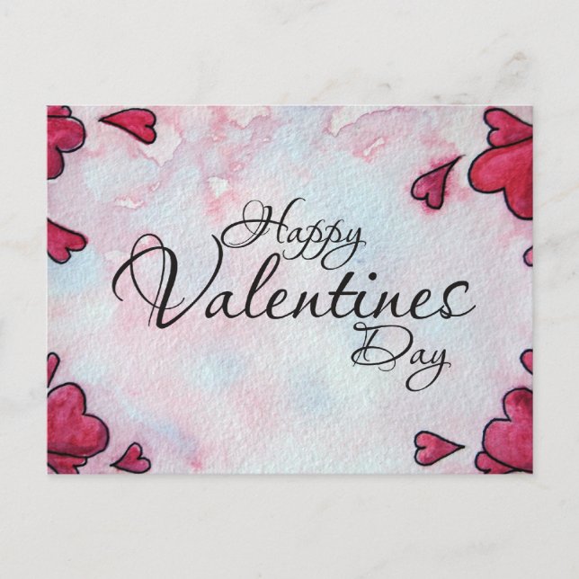 Happy Valentines Day Postkarte (Vorderseite)
