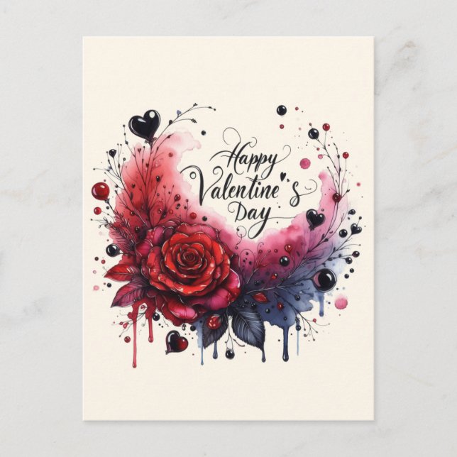 Happy Valentines Day Postkarten (Vorderseite)