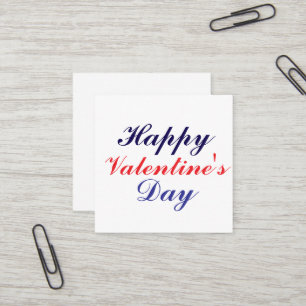 Happy Valentine's Day Quadratische Visitenkarte