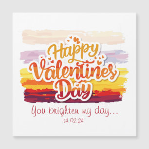 Happy Valentines Day Quote Magnetkarte