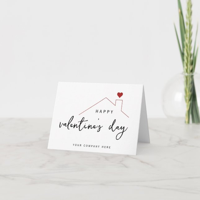 Happy Valentine's Day Real Anwesen House Karte (Vorderseite)