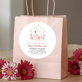 Happy Valentine's Day Real Anwesen Immobiliengesch Runder Aufkleber