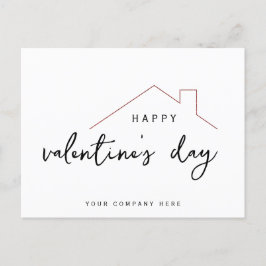 Happy Valentine's Day Realty House Postkarte