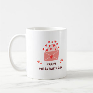 Happy Valentine's Day - Red Hearts Liebe Images Kaffeetasse