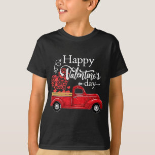 Happy Valentine's Day Red Truck Lieferwagen Red Ka T-Shirt