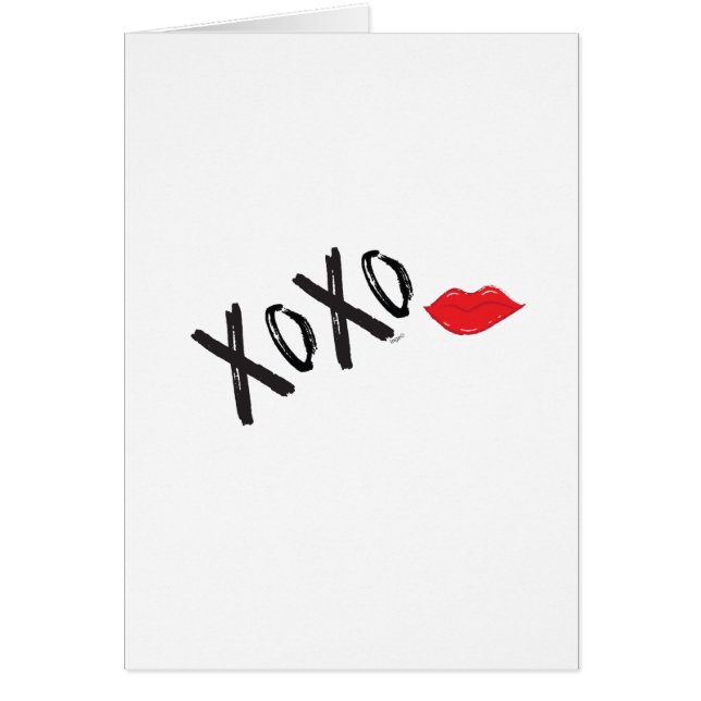 Happy Valentine's Day Red XOXO Liebe Kiss (Vorne)