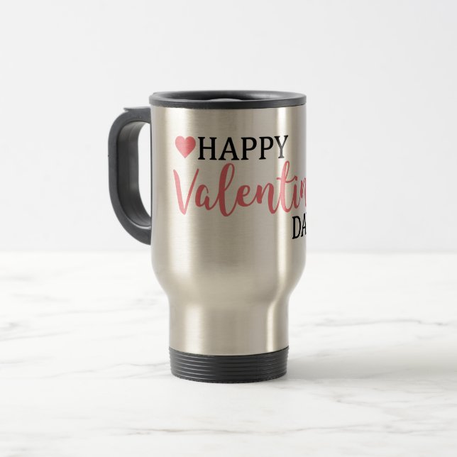 Happy Valentine's Day Reise Mug Reisebecher (Vorderseite Links)