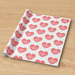 Happy valentines Day Retro Herz rot stilvoll Geschenkpapier