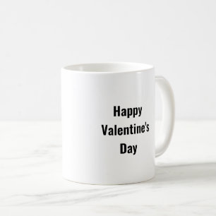 Happy Valentine's Day Rosa Herz Kaffeetasse