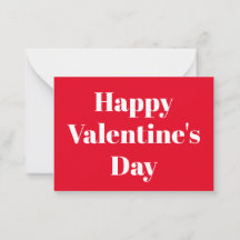 Happy Valentine's Day rot weißen modernen Typograf