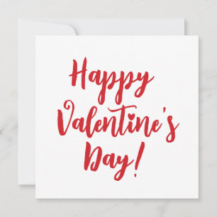 Happy Valentine's Day roten Drehbuchtypografie mod Karte