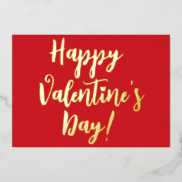 Happy Valentine's Day roten modernen Drehbuchtypog Folien Feiertagskarte