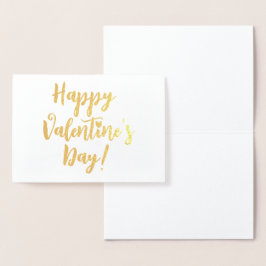 Happy Valentine's Day roten modernen Drehbuchtypog Folienkarte