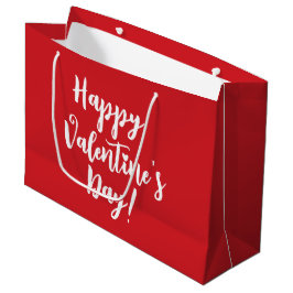 Happy Valentine's Day roten modernen Drehbuchtypog Große Geschenktüte