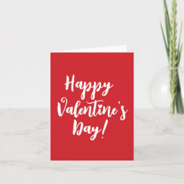 Happy Valentine's Day roten modernen Drehbuchtypog Karte