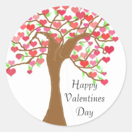 Happy Valentines Day Runder Aufkleber
