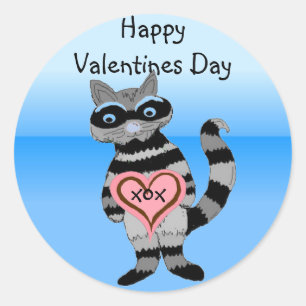 Happy Valentines Day Runder Aufkleber