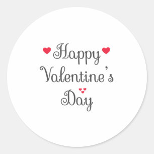 Happy Valentine's Day Runder Aufkleber
