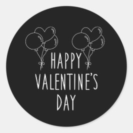 Happy Valentine's Day Runder Aufkleber