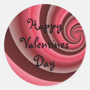 Happy Valentines Day Runder Aufkleber